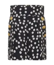 Balmain Kids High-Waist Lion-Head Buttoned Shorts 8Y,12Y Black