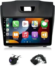 Car Stereo Compatible for Holden Colorado RG 2013-2016 Double DIN Car Stereo Radio 2+32G 9" Touch Screen Radio Wireless Carplay Android Auto Bluetooth WiFi FM GPS AHD Camera