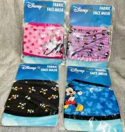 Lot of 4 - Mickey Mouse & Minnie Mouse Fabric Masks for Kids 4+.