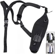 abcGoodefg Universal Left Side Radio Shoulder Holster Chest Harness Holder for Two Way Radios Walkie Talkie Rescue Essentials
