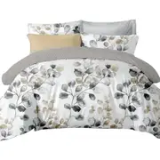 Eden Leaves Ultra Soft Quilt Doona Duvet Cover Set Single Double Queen Super King