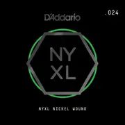 D'Addario NYXL Nickel Wound Electric Guitar Single String, .024