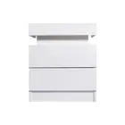 Levede Bedside Tables RGB LED Side Table White