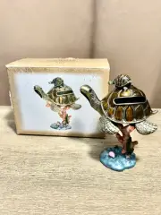 Sea Turtle Postage Stamp Dispenser New In Box Jeweled Collection Unique