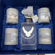 RARE MINT Air Force Whiskey Decanter Set WITH 4 cups designed brand new whiskey