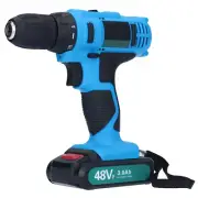 48VF Electric Cordless Impact Hammer Drill Rechargeable Adjust Power Tools US