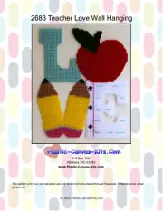 Teacher Love-Wall Hanging Plastic Canvas Pattern or Kit