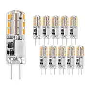 G4 LED Bulbs AC/DC 12V 1.2W T3 10W Halogen Bulbs Replacement JC Type G4 Bi-Pin Base Light White Warm White for Landscape Chandeliers Under Cabinet RV Lighting