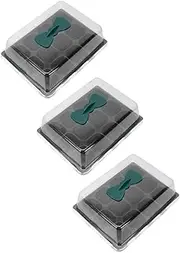TOYANDONA 3Pcs Plant Germination Tray Durable Plastic Starter Trays with Lid for Home Gardening Easy Seedling Growth for Clones Microgreens