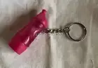 TUPPERWARE FUSCHIA PINK SPORTS DRINK BOTTLE KEYCHAIN KEYRING