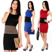 Classic Cocktail Women's Dress Sleeveless Tunic Summer Style Size 8-16 8904
