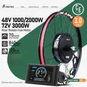 48V 1000W 2000W 72V 3000W MTB E-Bike Conversion Kit 20-29'' 700C Brushless Motor