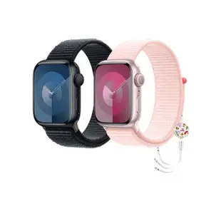 三合一快充組【Apple】Apple Watch S9 GPS 41mm(鋁金屬錶殼搭配運動型錶環)