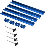 Leefasy T Track Slider Assembly for Woodworking Jigs And Fixtures with Pre-drilled Mounting Points, Blue