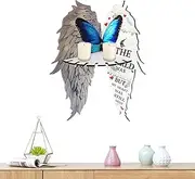 Butterfly Wing Corner Shelf,Wall Mounted Decorative Shelf Display Stand in Angel Wing Design | Floating Storage Rack, Boho Home Wall Decor for Living Room, Bedroom