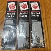 3 Packs Bear Paw Snelled Bait holder Hooks 1-BHBSS Sz 4 1-BHBDS Size 2/0 1-1/0