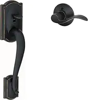 Camelot Front Entry Handle Accent Left-Handed Interior Lever (Aged Bronze) FE285 CAM 716 Acc LH