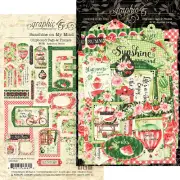 Sunshine On My Mind - Graphic 45 - Chipboard Tags & Frames Assortment 30/ Pk