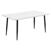 Levede 1.5m Dining Table Sintered Stone Pattern Top Steel Legs