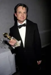 Michael J Fox during 57th Annual Golden Globe Awards Arrivals at B- Old Photo