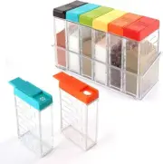 Plastic Spice Shaker Set – Travel Seasoning Storage Containers, Colorful