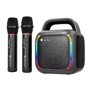 Karaoke Machine with 2 Wireless Microphones, Portable 5.0 Bluetooth Speaker f...