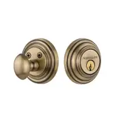 Nostalgic Warehouse 702273 Classic Rosette Single Cylinder Deadbolt in Antiqu...