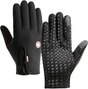 [Generic] Ski Gloves - Non-Slip Warm Windproof Gloves,Winter Thermal Touchscreen Snow Gloves for Driving Hiking Snow Work Men & Women Outdoor Activities