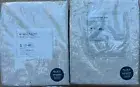 (2) West Elm European Flax Curtain Drape Panels - Natural Flax - 48x84" - NEW