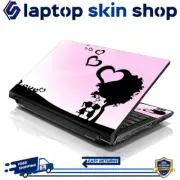Laptop Skin Sticker Notebook Decal Cover Pink Love Heart for HP Dell Apple 17-19