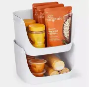 YouCopia ShelfBin Stacking Pantry Bins 2 Pieces Kitchen Pantry Organiser