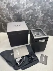 WOLF 456002 Viceroy Module 2.7 Single LCD Display Leather Black Watch Winder