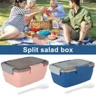 2L BPA Free Salad Meal Lunch Meal Kitchen Storage Container 4 Compartments Box ☭