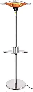 Umbrella Electric Heater, 3000W Lifting Outdoor Heater Quick-Heating Waterproof 3 Gear Adjustment with Removable Stainless Steel Bar Counter