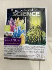 Unbelievable Science Science Kit Volcano And Crystals 12 in 1 Glow Lab