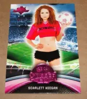 2014 Benchwarmer SCARLETT KEEGAN Soccer #22 Pink Foil Variant/5 PLAYBOY Playmate