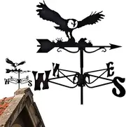 Weather Vane for Garden, Metal Garden Mount Wind Direction Indicators, Exquisite Sturdy Fun Farmhouse Decor Rustic Charm for Pathway Driveway Farm Landscapes