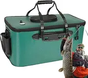 Fish Bucket - Fish Protection Bucket Fishing Gear | Leak-Proof Water Container for Fishing with Strap, Large Capacity Storage Bag Portable Outdoor Gear for Camping Beach