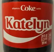 Share A Coke With Katelyn 2025 Personalized Limited Edition Coca-Cola Bottle
