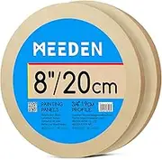 MEEDEN Round Wood Canvas Panels: 3/4" Deep 8" Dia Round Wooden Canvas Panel - Pack of 2 Cradled Wood Art Boards for Pouring Art, Crafts, Painting