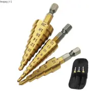 3-12mm 4-12mm 4-20mm Step Cone Drill Bit Hole Cutter Dint Tool Hex Shank Step