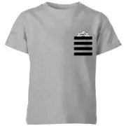 Looney Tunes Taz Stripes Pocket Print Kids' T-Shirt - Grey