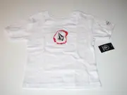 Volcom Toddler Boy's 2T Short Sleeve T-Shirt Tee White Posted Logo 100% Cotton