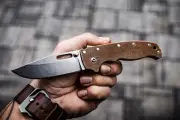 Demko AD20.5 natural canvas micarta Scales