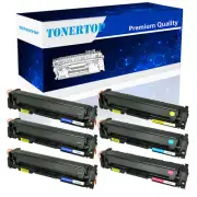 6PK BKCMY Toner Fits for HP 202A CF500A Laserjet Pro MFP M280nw M281fdn M281dw