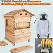 7PCS Beekeeping Frames Bee hive Wood House Brood Beekeeping Bee Hive Box NEW AU