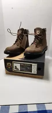RED WING SHOES IRISH SETTER Hopkins 6” Brown Boot 83673 Electrician Slip Proof