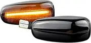 Side Mirror Indicator For Vito W638 W210 For Vario W670 For Vaneo W414 W124 W208 W901 2X LED Dynamic Side Marker Turn Signal Lights Indicator Lamps Dynamic Sequential Blinker(2xNO Dynamic Smoked)