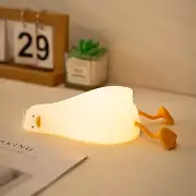 Benson Lying Flat Duck Night Light, LED Squishy Duck Lamp, Cute Light up Duck, S