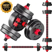 Barbell & Dumbbell Set, Adjustable Weightlifting Equipment for Home Gym